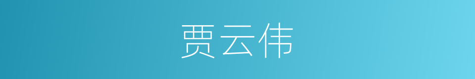 贾云伟的同义词