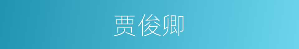 贾俊卿的同义词