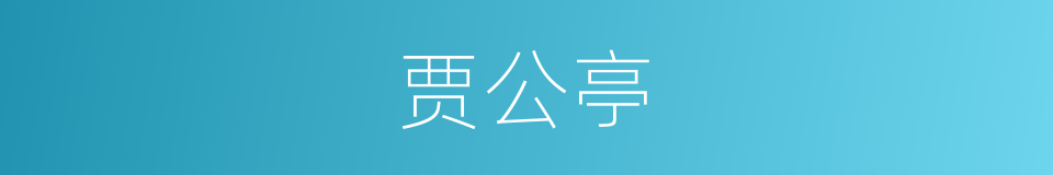 贾公亭的同义词