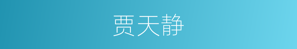 贾天静的同义词