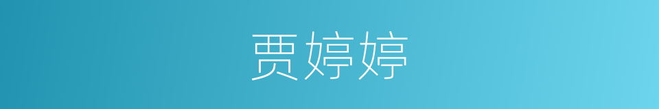 贾婷婷的同义词