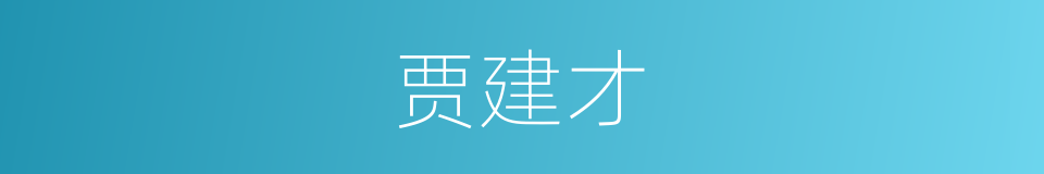 贾建才的同义词