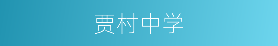贾村中学的同义词