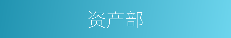 资产部的同义词