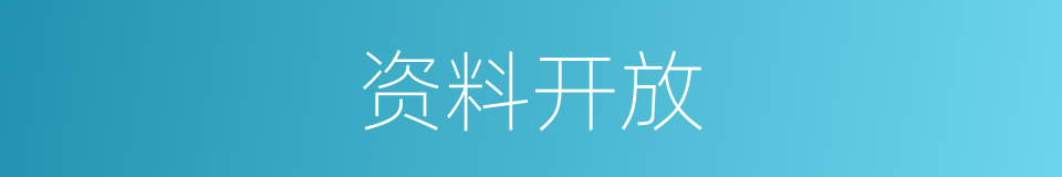 资料开放的同义词