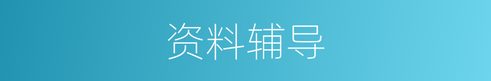 资料辅导的同义词
