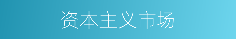 资本主义市场的同义词