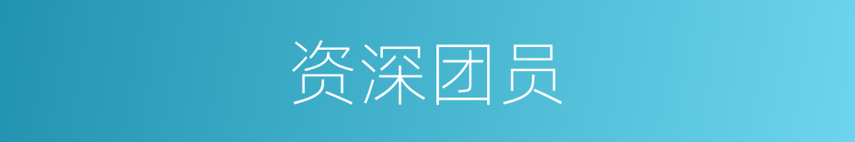 资深团员的同义词