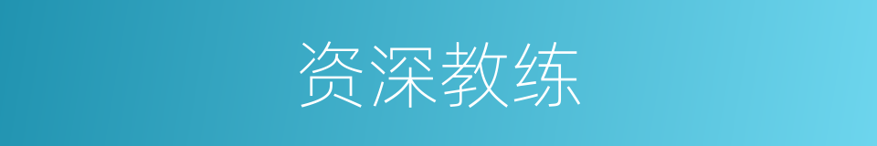 资深教练的同义词