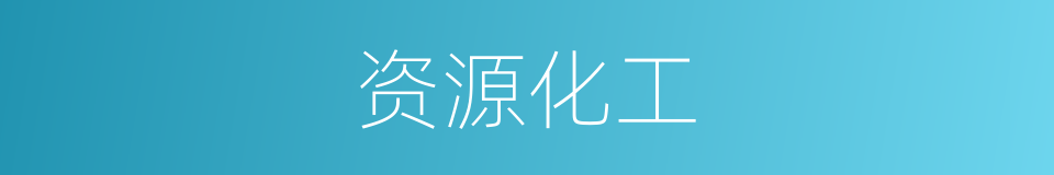 资源化工的同义词