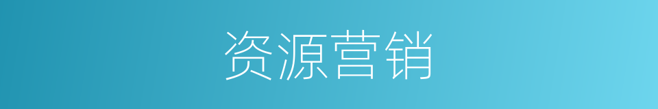 资源营销的同义词