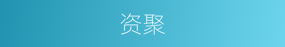 资聚的意思