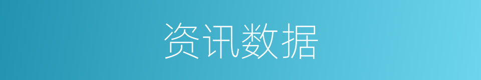 资讯数据的同义词