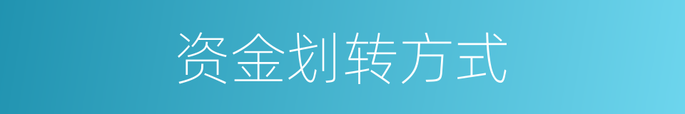 资金划转方式的同义词
