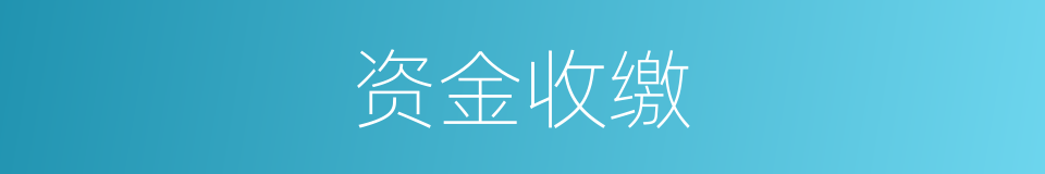 资金收缴的同义词
