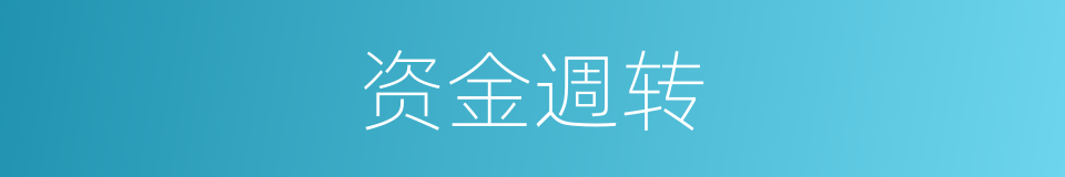 资金週转的同義詞