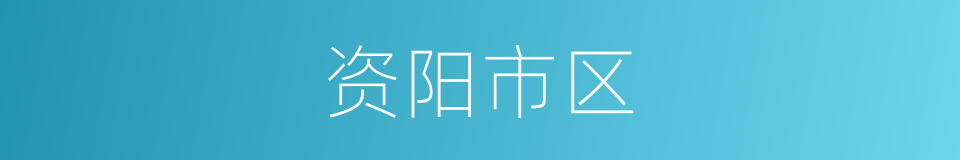 资阳市区的同义词