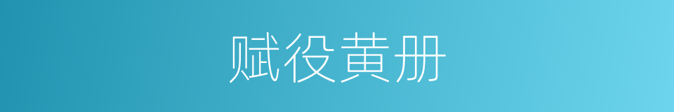 赋役黄册的同义词