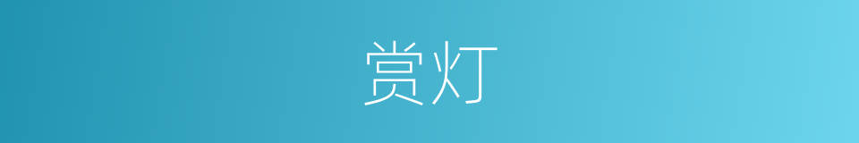 赏灯的意思