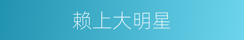 赖上大明星的同义词