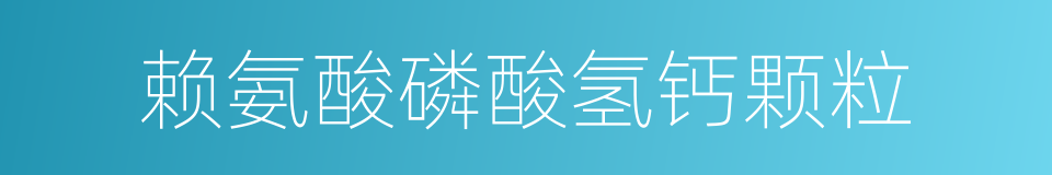 赖氨酸磷酸氢钙颗粒的同义词