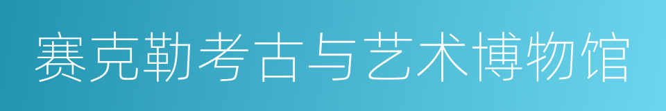 赛克勒考古与艺术博物馆的同义词