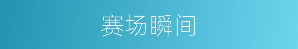 赛场瞬间的同义词