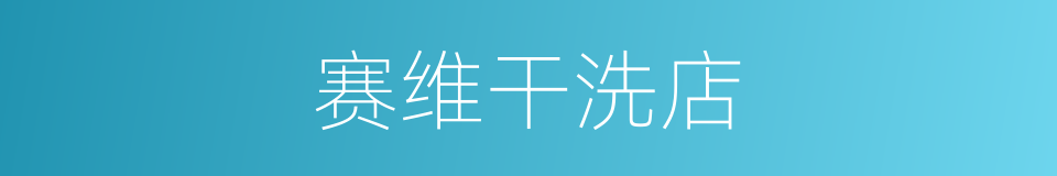 赛维干洗店的同义词