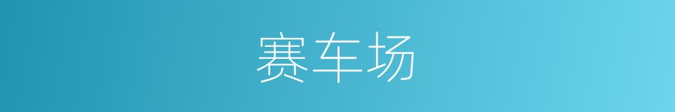 赛车场的同义词