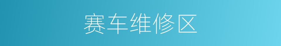 赛车维修区的同义词