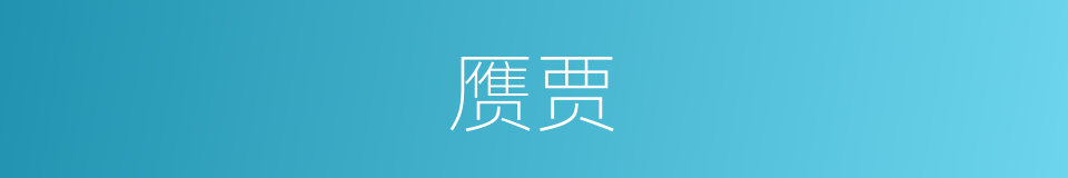 赝贾的意思