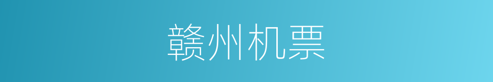 赣州机票的同义词