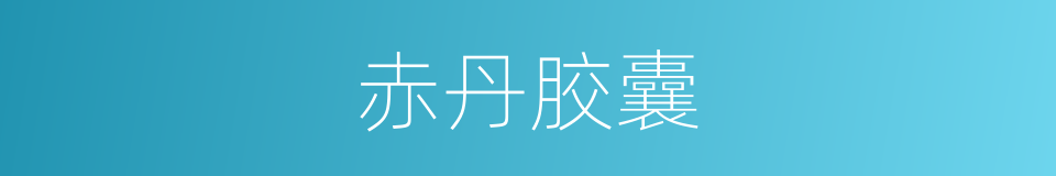 赤丹胶囊的同义词