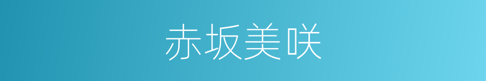 赤坂美咲的同义词