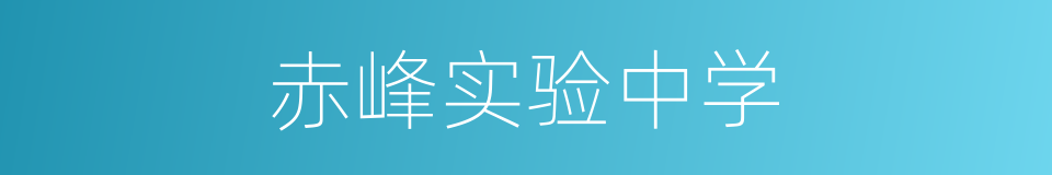 赤峰实验中学的同义词