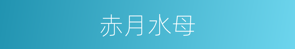 赤月水母的同义词