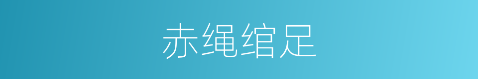 赤绳绾足的意思