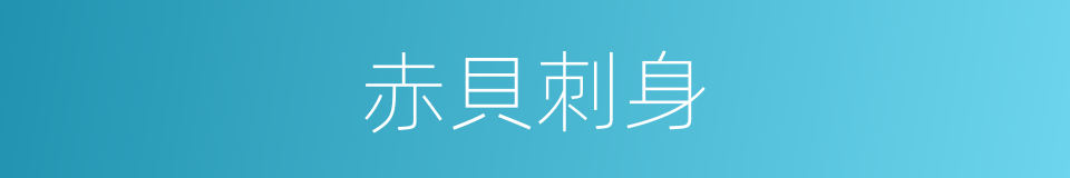 赤貝刺身的同義詞