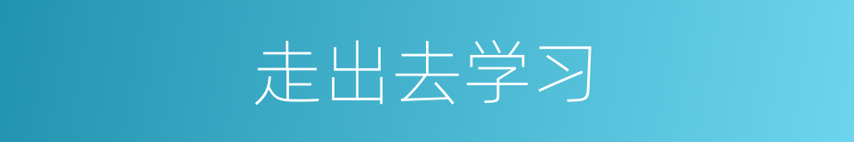 走出去学习的同义词