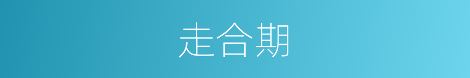 走合期的同义词