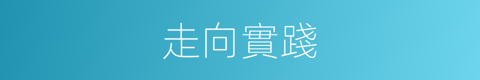 走向實踐的同義詞