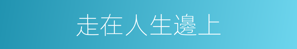 走在人生邊上的同義詞