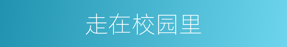 走在校园里的同义词