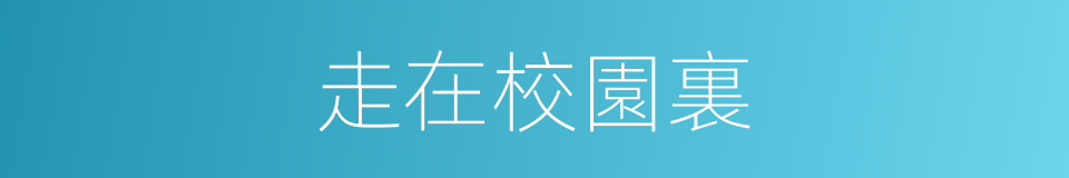 走在校園裏的同義詞