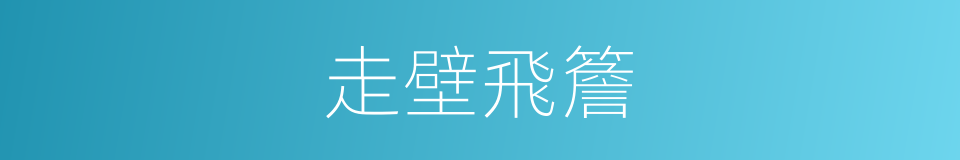 走壁飛簷的意思