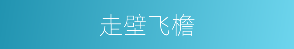 走壁飞檐的意思