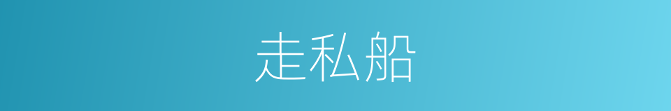 走私船的同义词
