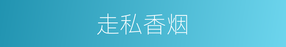 走私香烟的同义词