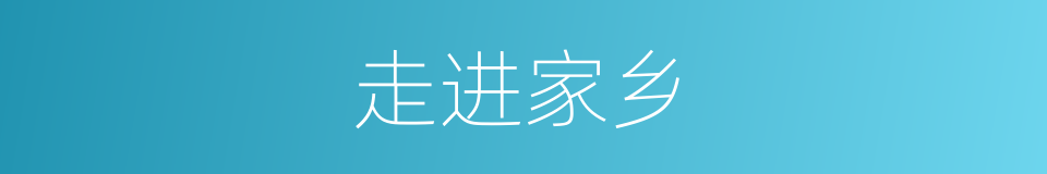 走进家乡的同义词