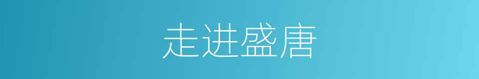 走进盛唐的同义词